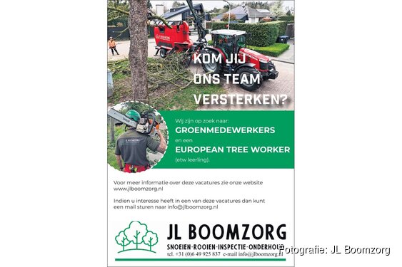Werken in de boomzorg bij JL Boomzorg